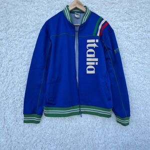 Blue Marlin Italia Track Jacket Mens XL Italy Soccer Football‎ Y2K Retro *READ*